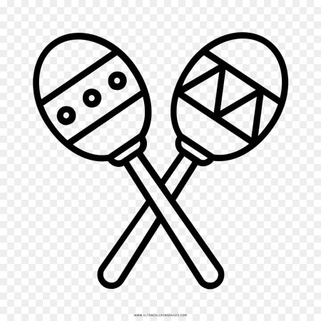 Маракасы музыкальный инструмент раскраска