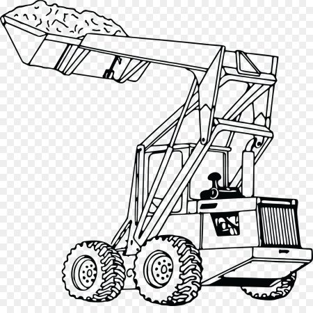 Погрузчик раскраска