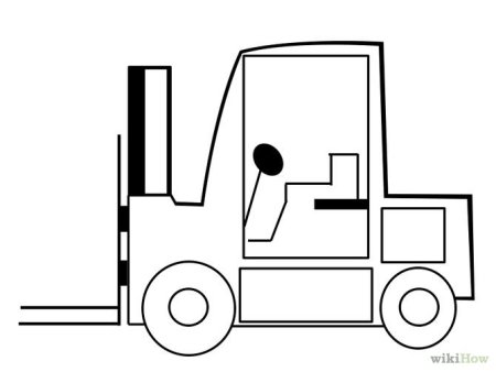 Вилочный погрузчик раскраска