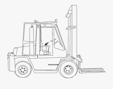 Вилочный погрузчик Автокад