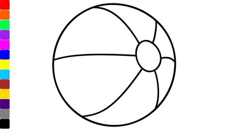 Мяч раскраска для детей