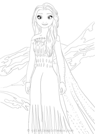 Разукрашка Анна Холодное сердце