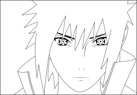 Саске из Наруто раскраска лицо