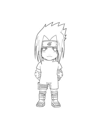 Раскраска Наруто Чиби