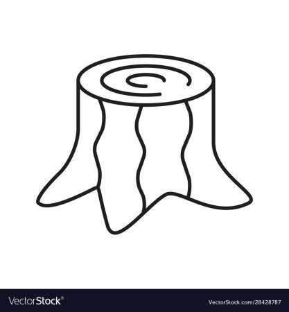 Пенек раскраска для детей