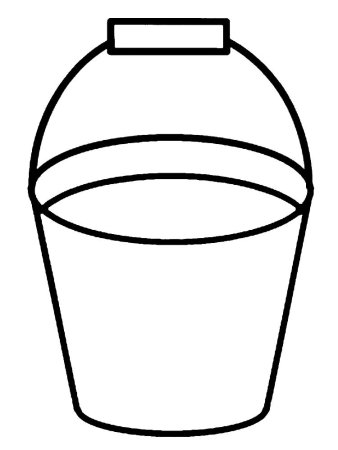 Ведро раскраска для детей