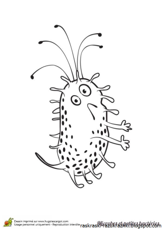 Раскраска бактерии и вирусы