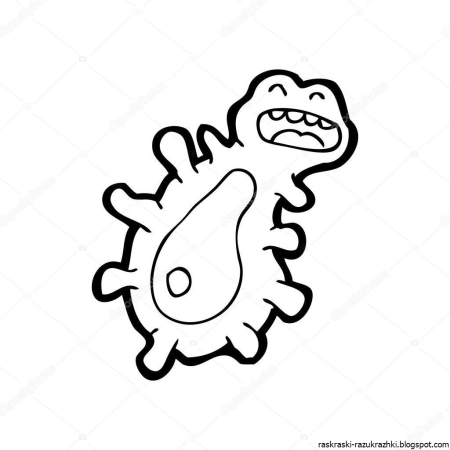 Бактерии раскраска для детей