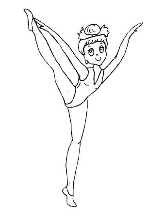 Балерина раскраска для детей