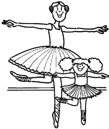 Раскраска "балерины"