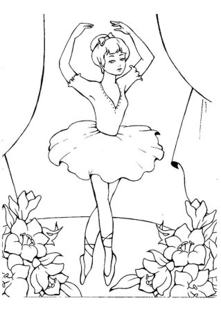 Танцовщица раскраска для детей