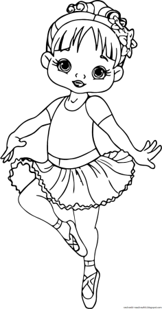 Балерина раскраска для детей