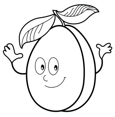 Сливы для раскрашивания для детей