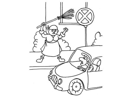 Светофор раскраска для детей