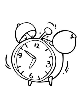 Часы раскраска