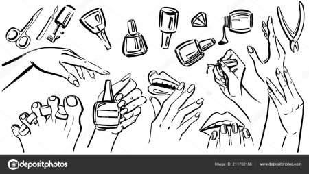 Нарисованная рука с ногтями