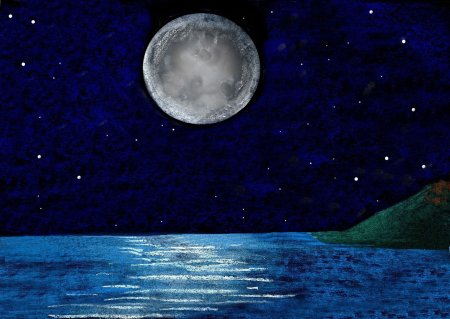 Рисунок на тему лунный свет