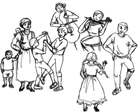 Танцы раскраска для детей