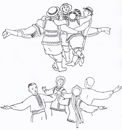 Танцы народов раскраска