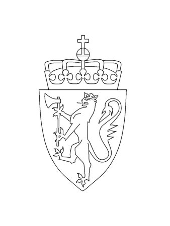 Флаг и герб Норвегии раскраска