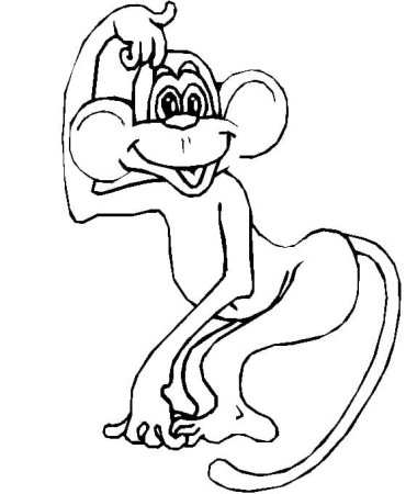 Мартышка раскраска
