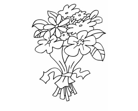 Букет раскраска