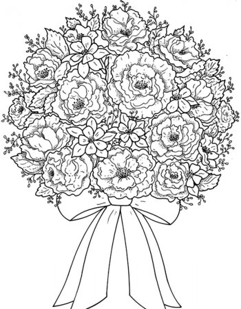 Цветы для срисовки букет