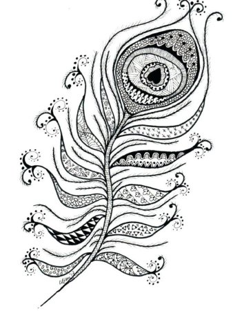 Раскраски антистресс перья