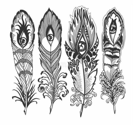 Трафарет павлина