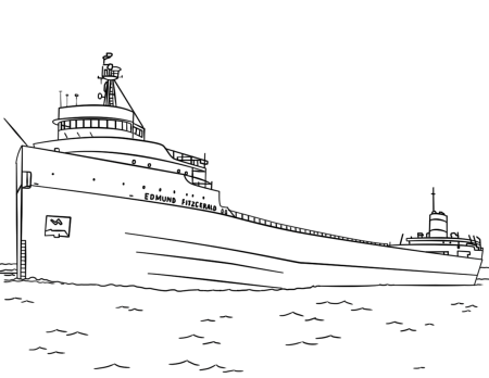 Грузовой корабль раскраска