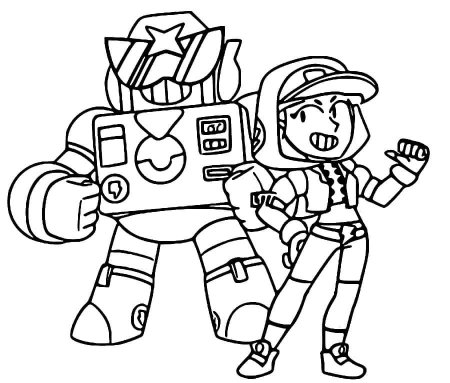 Brawl Stars раскраска Макс