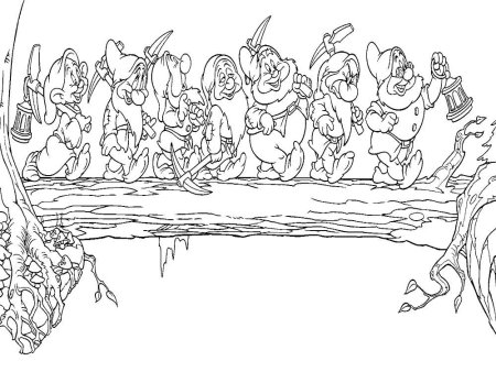 Шествие гномов раскраска