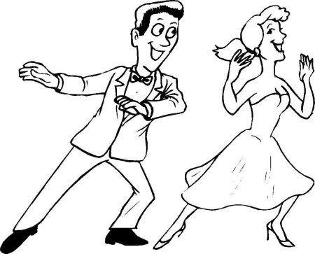 Раскраска танцы