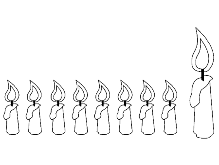 Свеча раскраска