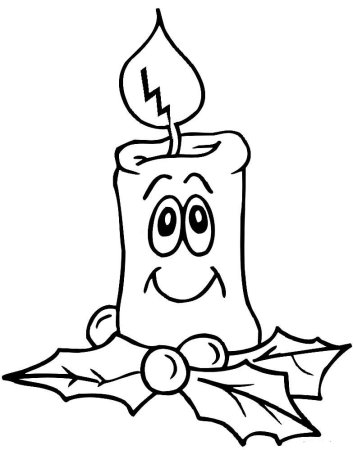 Новогодние свечи рисовать