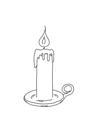 Свеча трафарет
