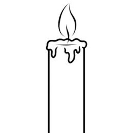 Свеча раскраска