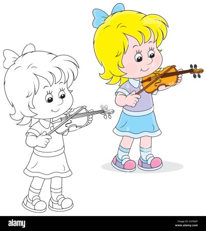 Playing the Violin раскраска