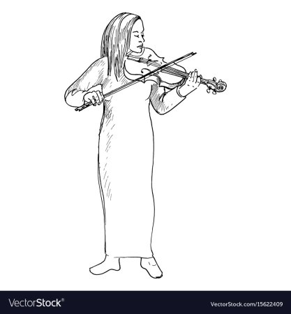 Скрипач раскраска