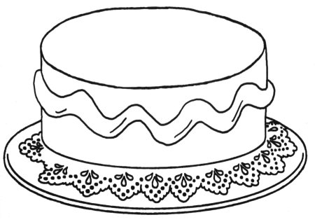 Раскраска торт
