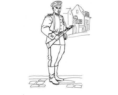 Ветеран раскраска