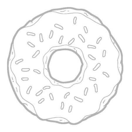 Раскраска пончик