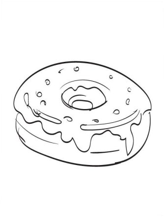 Раскраска пончик