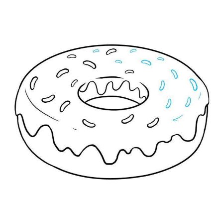 Раскраска пончик
