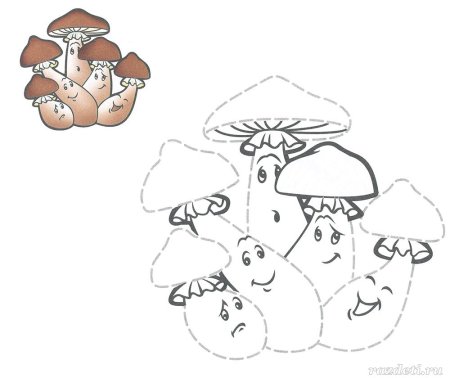 Раскраска гриб ложные опята