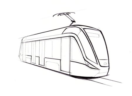 Трамвай раскраска