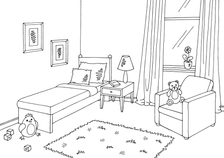 Living Room раскраска