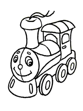 Раскраска паровозик