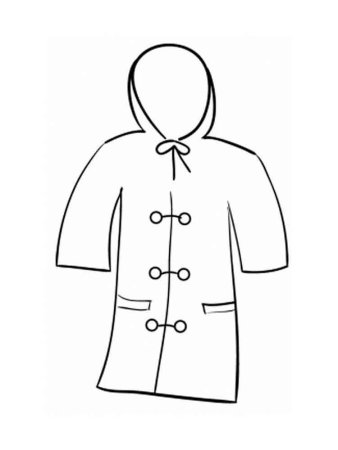 Пальто раскраска для детей