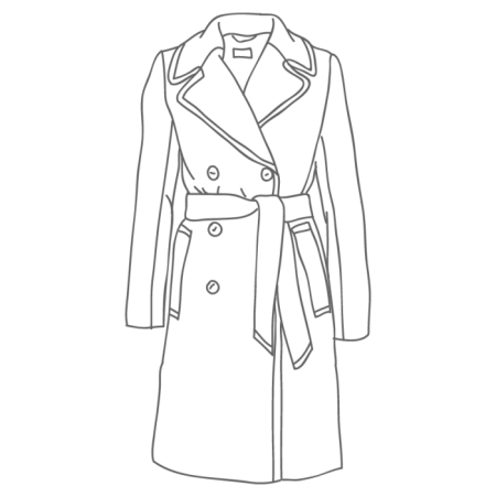 Трафарет пальто для детей